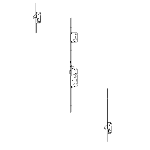 WINKHAUS AV4-F Heritage 2070 Auto Locking Latch 2 Hooks 20mm Radius 1770mm Length