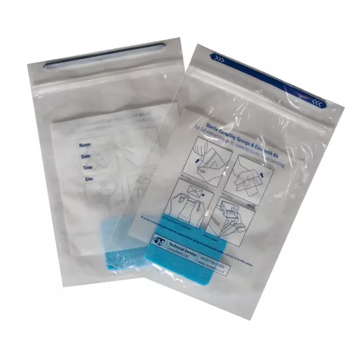 Swab 50cm² Blue Sponge with Neut Buff in MiniGrip Bag Pk 200