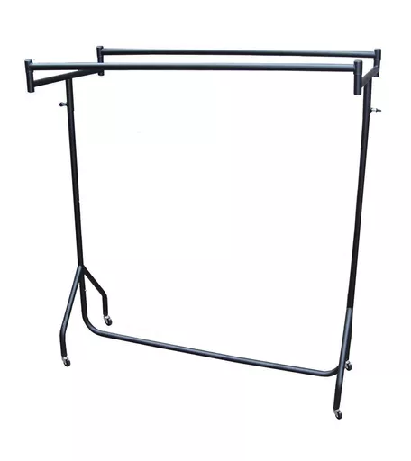 4ft Double Black Heavy Duty Clothes Rail