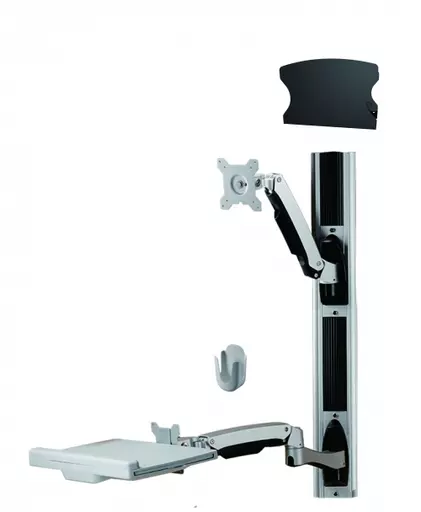 Amer AMR1AWSV1 monitor mount / stand 61 cm (24") Black, Silver