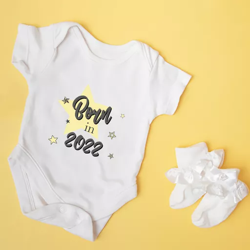 Yellow Baby Bodysuit Born in 2022, 2023