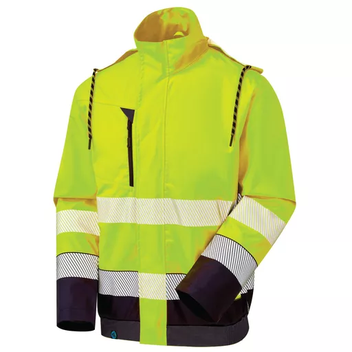 Essentials Hi-Vis Eco Yellow/Navy Insulated Bomber Jacket