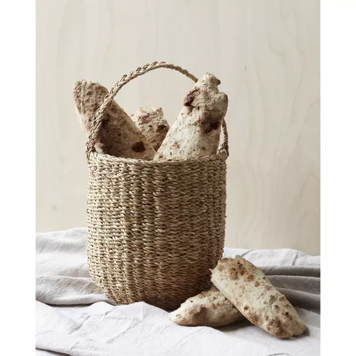 Basket, Use with handle, Natural