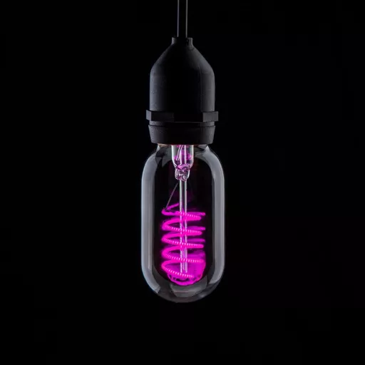 Prolite 4W LED T45 Funky Spiral Lamp ES Magenta