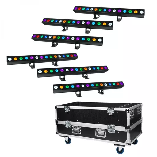 elumen8 Meteor 150 IP HEX Pixel Batten x6 with Flight Case Bundle