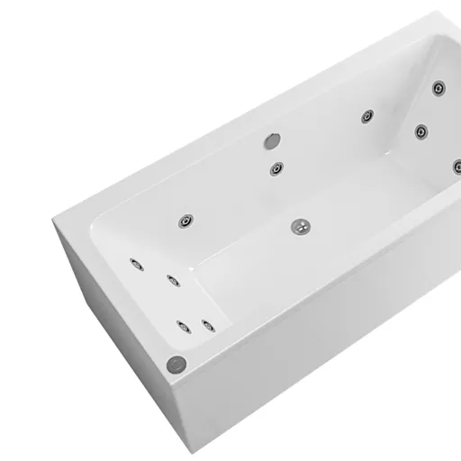 Portland 1700 x 750 x 440mm Double Ended(DE) 14 Jet Whirlpool Beauforte Bath - White