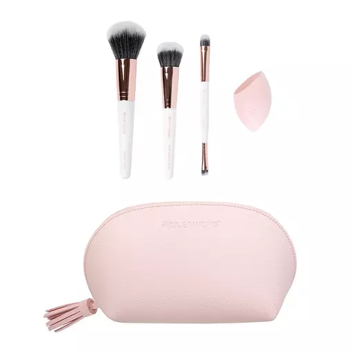 Brushworks Travel Makeup Brush & Sponge Set