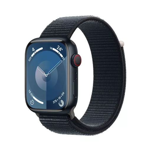 Apple Watch Series 9 GPS + Cellular 45mm Midnight Aluminium Case w/ Midnight Sport Loop