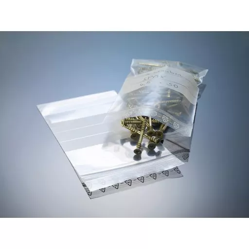 Sample bags, reseal and writing panel, 120 x 170 mm, pack of 100