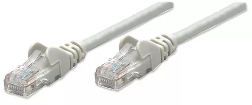 Intellinet Network Patch Cable, Cat6, 1.5m, Grey, CCA, U/UTP, PVC, RJ45, Gold Plated Contacts, Snagless, Booted, Lifetime Warranty, Polybag