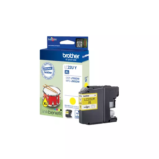 Brother LC-22UY Ink cartridge yellow XL, 1.2K pages ISO/IEC 24711 for Brother DCP-J 785