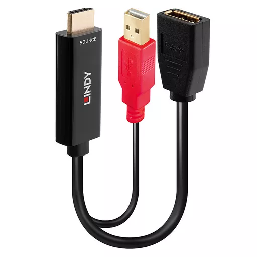 Lindy HDMI 18G to DisplayPort 1.2 Converter with USB Power