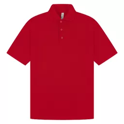 CasualClassics_ClassicRingspun190RegularFitPoloUnisexC101_Red_Front.png