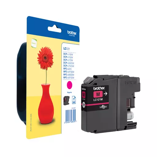 Brother LC-121M Ink cartridge magenta, 300 pages ISO/IEC 24711 3.9ml for Brother DCP-J 132/MFC-J 285