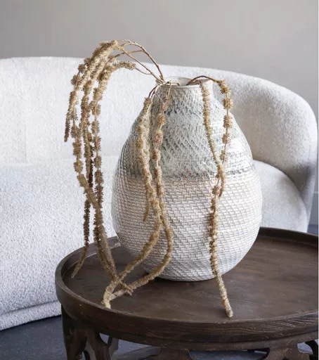 *Ceramic Basket Weave Vase, Extra Large