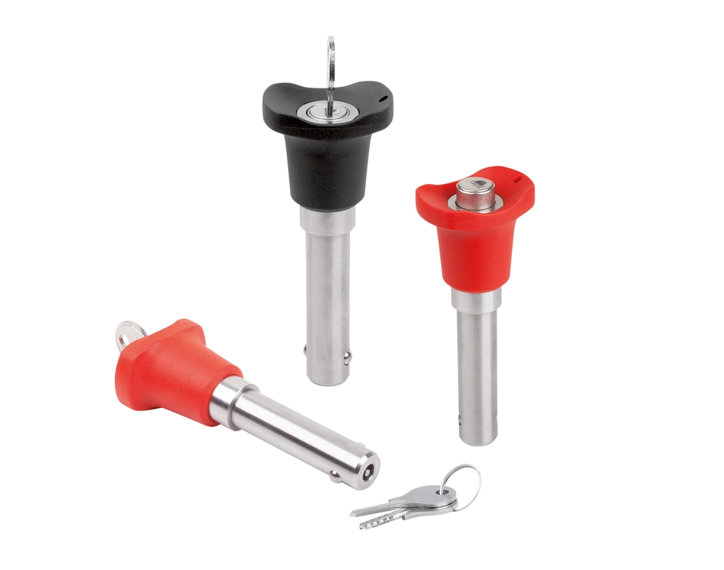 K1804 - Lockable Ball Lock Pins In Plastic & Stainless Steel