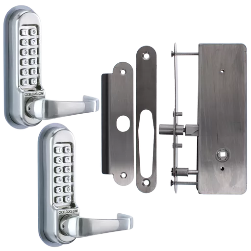 CODELOCKS CL0530 / CL0535 Back To Back Digital Lock Stainless Steel with XTD Gate Lock