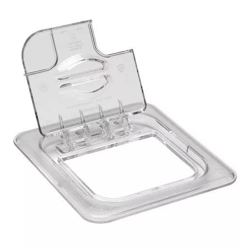 1/6 CLEAR GN NOTCHED FLIPLID POLYCARBONATE CAMBRO