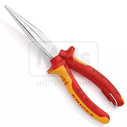 Knipex VDE Snipe Nose Side Cutting Plier 200mm with Tethering Loop