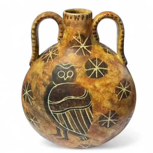Large Greek Flat Back Wall Vase