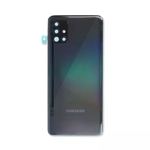 Back Cover w/ Camera Lens (Service Pack) (Black) - For Galaxy A51 (A515)