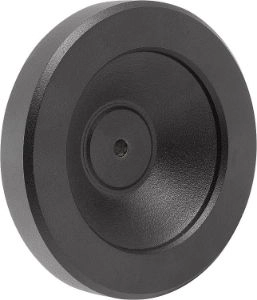 Handwheel Discs In Aluminium Black Powder Coated