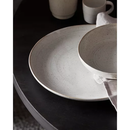 Dinner plate, Pion, Grey/White