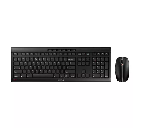 CHERRY Stream Desktop Recharge keyboard Mouse included Universal RF Wireless QWERTY English Black