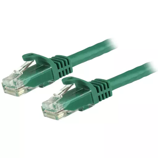 StarTech.com 50cm CAT6 Ethernet Cable - Green CAT 6 Gigabit Ethernet Wire -650MHz 100W PoE RJ45 UTP Network/Patch Cord Snagless w/Strain Relief Fluke Tested/Wiring is UL Certified/TIA