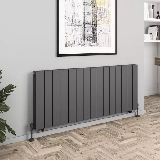 Queenswood 600 x 1455 Aluminium Radiator Matt Anthracite