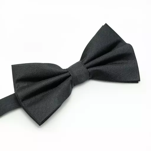 Black Silk Twill Bow Tie (Self tie or Pre tied)
