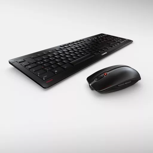 CHERRY Stream Desktop Recharge keyboard Mouse included Universal RF Wireless Black