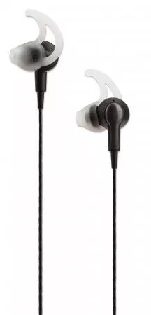 Manhattan Sport Earphones with Inline Microphone (Clearance Pricing), Integrated Controls, Noise Isolating, Ear Hook for Secure Fit, Sweatproof, Std 1x 3.5mm jack/plug for audio/mic use, Retail Box