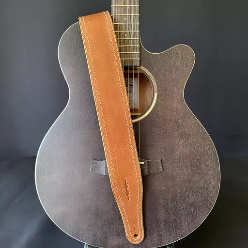 GS41 tan leather guitar strap Pinegrove 135755.jpg