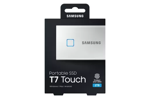 Samsung Portable SSD T7 Touch 2TB - Silver