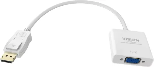 Vision TC-DPVGA video cable adapter 0.22 m VGA (D-Sub) DisplayPort White