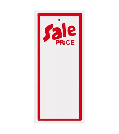 Unstrung 'Sale Price' Tagging Tickets - 50mm x 130mm (Pack of 500)