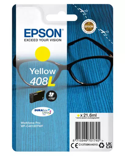 Epson C13T09K44010/408L Ink cartridge yellow high-capacity, 1.7K pages 21,6ml for Epson WF-C 4810