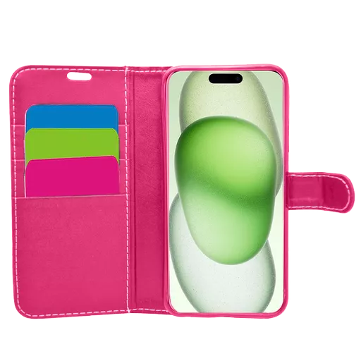 Wallet for iPhone 15 Plus - Pink