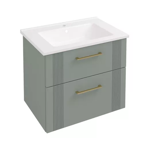 Cranham 60 Wall Hung Vanity Unit  Sage Green