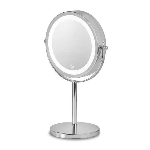 Illuminated Cosmetic Mirror with Touch Sensor
