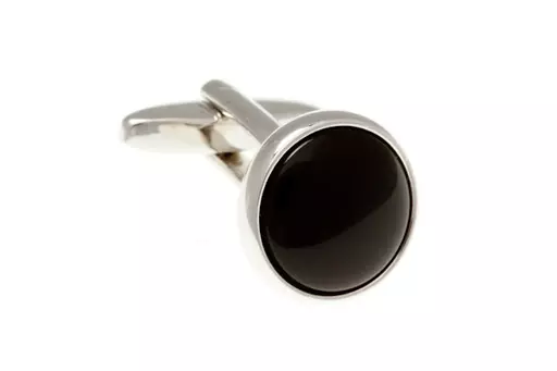 Black Onyx Round Cufflinks