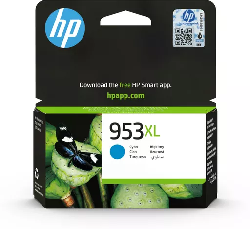 HP F6U16AE/953XL Ink cartridge cyan high-capacity, 1.45K pages 18ml for HP OfficeJet Pro 7700/8210/8710