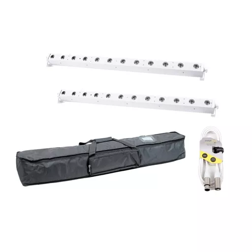LEDJ 12Q5 RGBW Batten White x2 with Bag Bundle