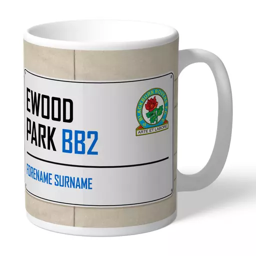 Blackburn Rovers FC Street Sign Mug