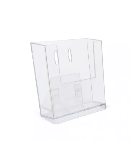 Clear A6 Portrait Free Standing or Wall Mounted Leaflet Holder