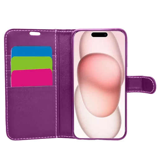 Wallet for iPhone 15 - Purple