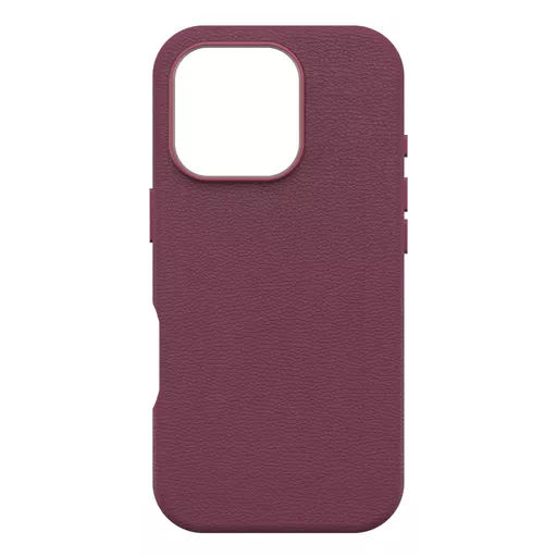 OtterBox Symmetry Series Cactus Leather for MagSafe for iPhone 16 Pro, Maroon Bells