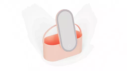 LED Mirror Cosmetic Storage