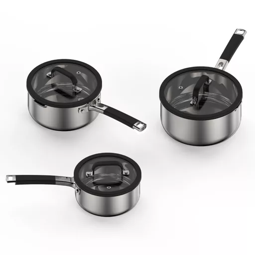 Tri-Ply 3 Piece Saucepan Set